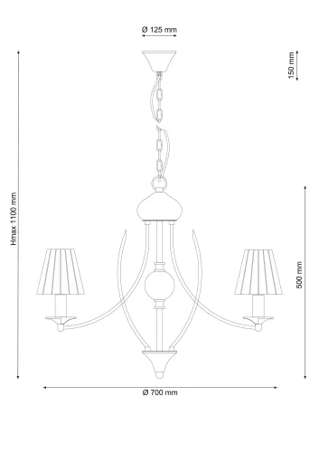 Люстра подвесная MILANO 115.6 Lucia Tucci белая на 6 ламп, основание белое в стиле классический  фото 4